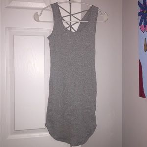 Basic Gray Fitted Dress